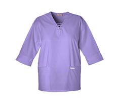LilacLace-up V-neck Tunic Scrubs